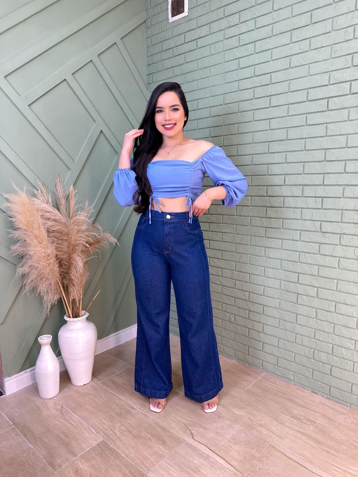 Calça Wide Leg Jeans